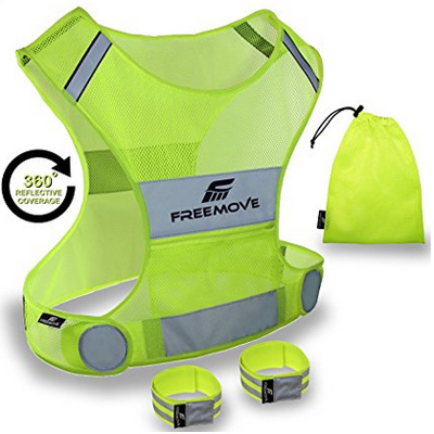 Reflective Vest for Running or Cycling Women and Men, with Pocket, Gear for ... 