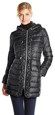 Wantdo Womens Lightweight Jacket Packable Outdoor Down Jackets Windproof Hooded Slim Fit Coat Insulated Winter Travel Puffer Coats