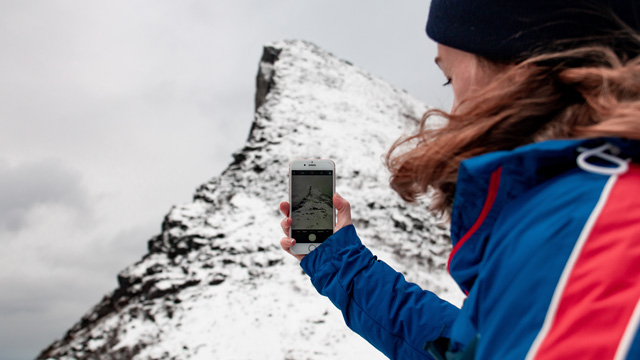 woman on mountain