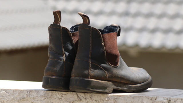 a pair of blundstone boots