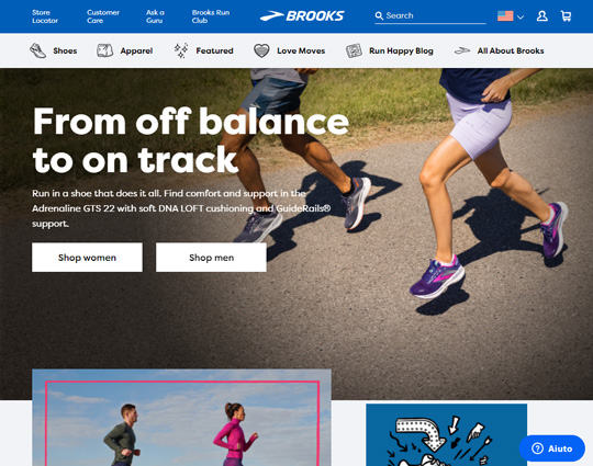 Brooks Running official website