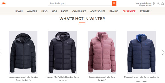 Macpac official website