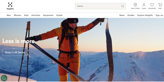 Haglofs official website