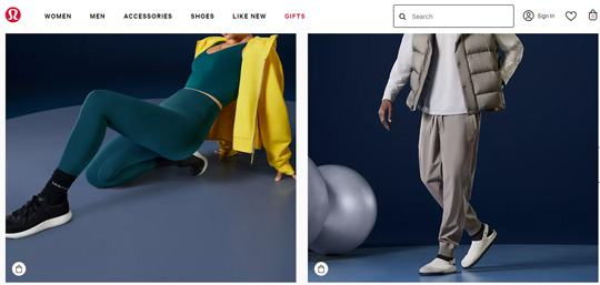 Lululemon official website