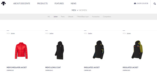 Descente official website