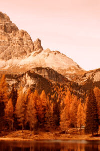 orange autumn mountain background idea