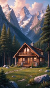 Cabin-Mountain-background