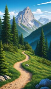 Hiking Trail-Mountain-background