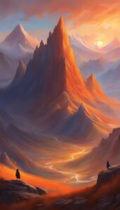 Orange-Mountain-background