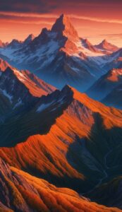 Orange-Mountain-background