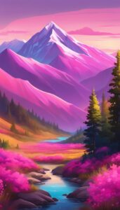 Pink-Mountain-background