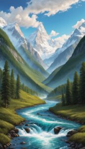 River-Mountain-background