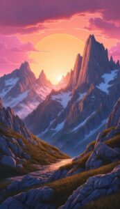 Sunset-Mountain-background