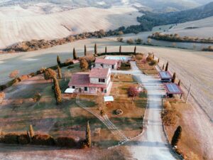 8 Tuscan Countryside Aesthetic Landscape Houses on a Hill, Orcia Valley, Siena, Italy