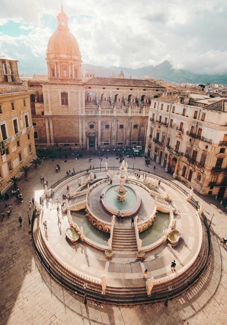 Piazza Pretoria, Palermo, Italy