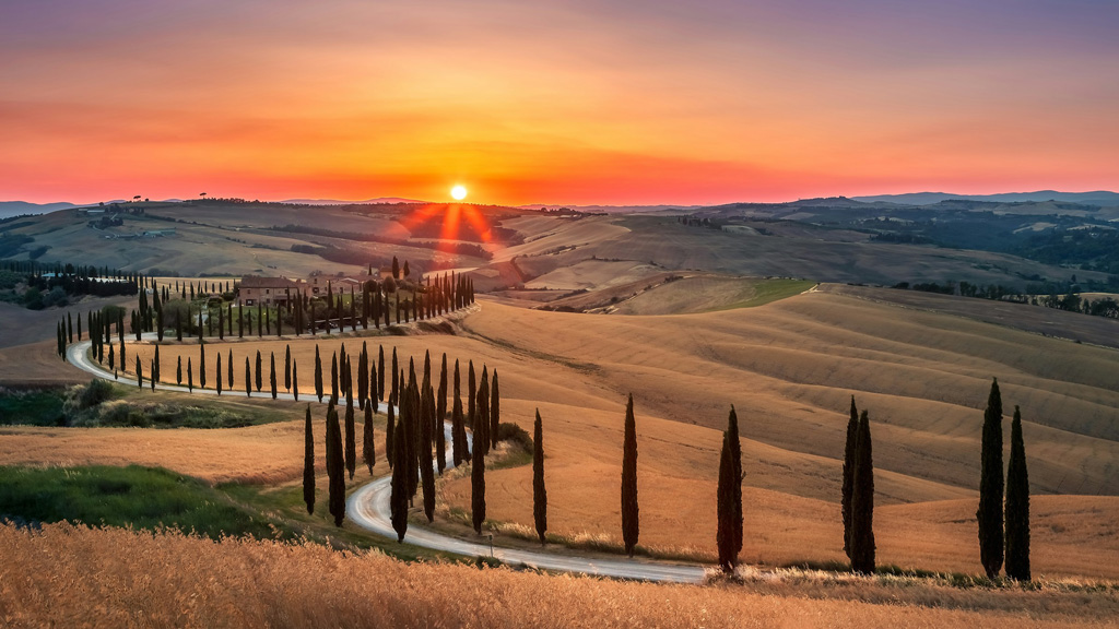 5 Tuscany Countryside sunset