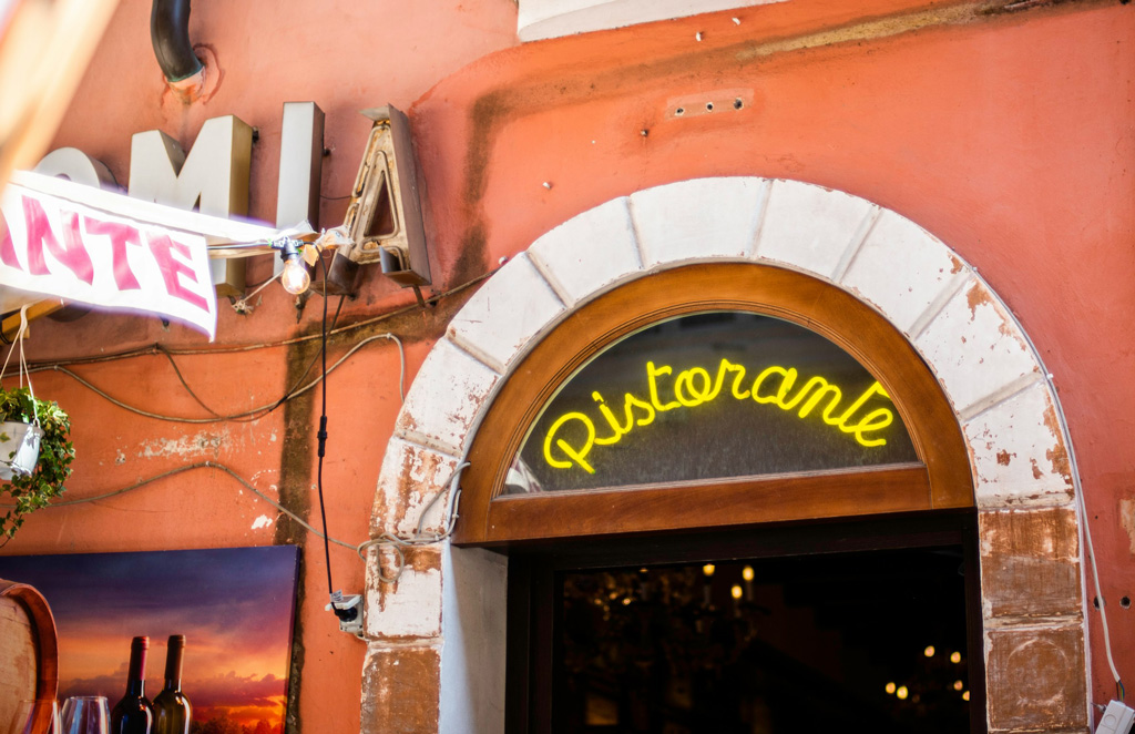 A Restaurant in Rome, Italy