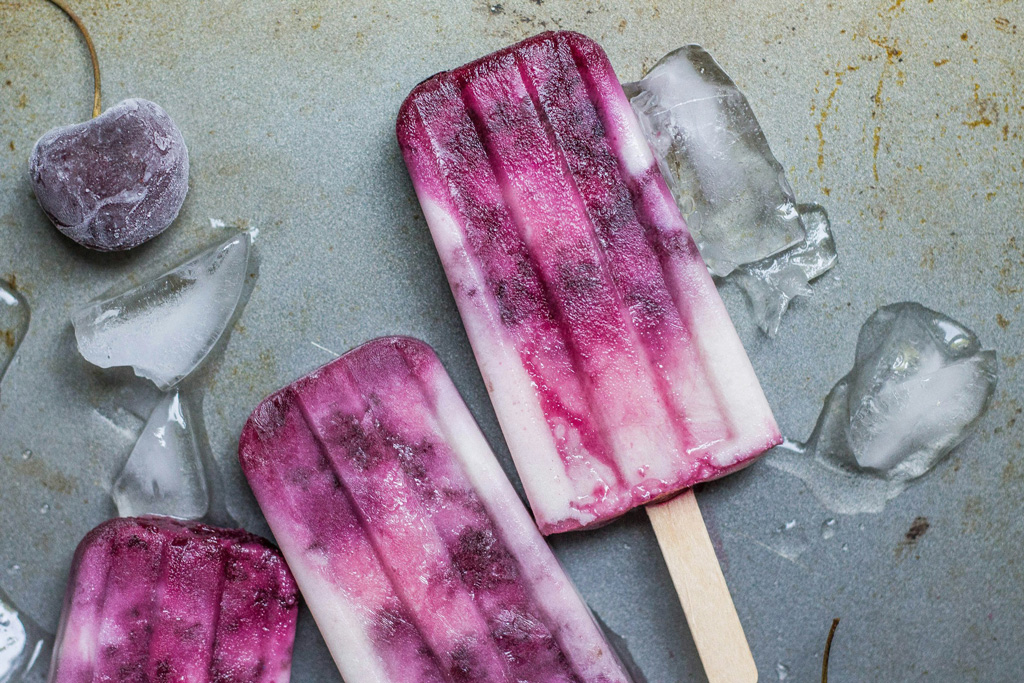 Cherry Vanilla Popsicles