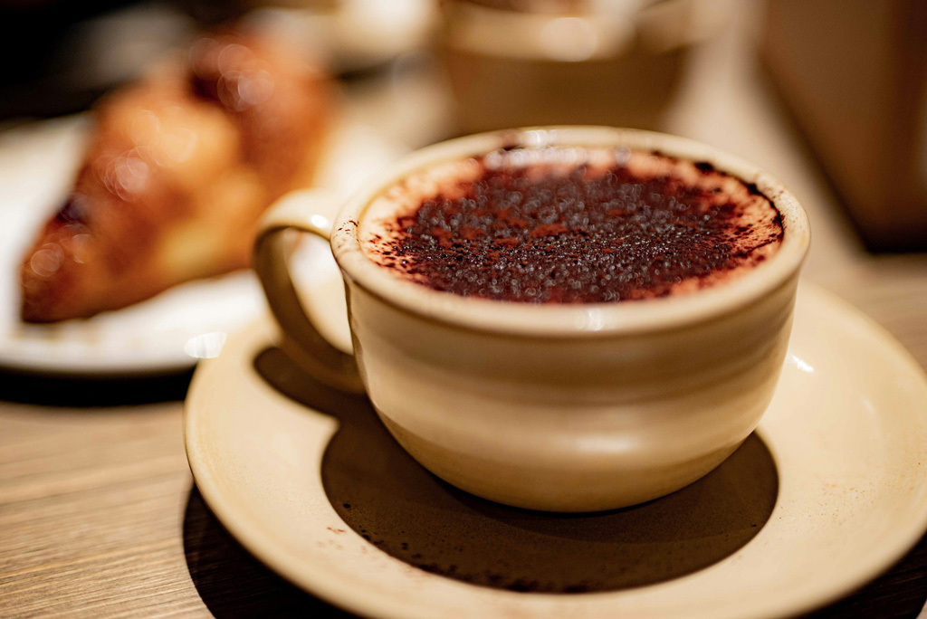 Italian breakfast with cappuccino