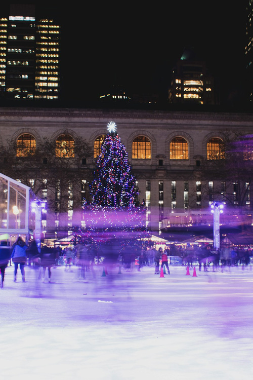 Christmas in Bryant Park, New York, USA