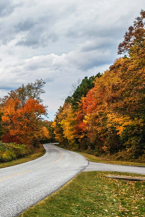 Blue Ridge Parkway scenic mountain drive, USA