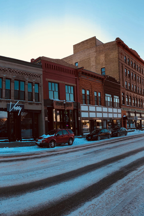Main Avenue, Fargo, North Dakota, USA