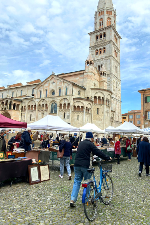 Farmers market in Modena, Italy