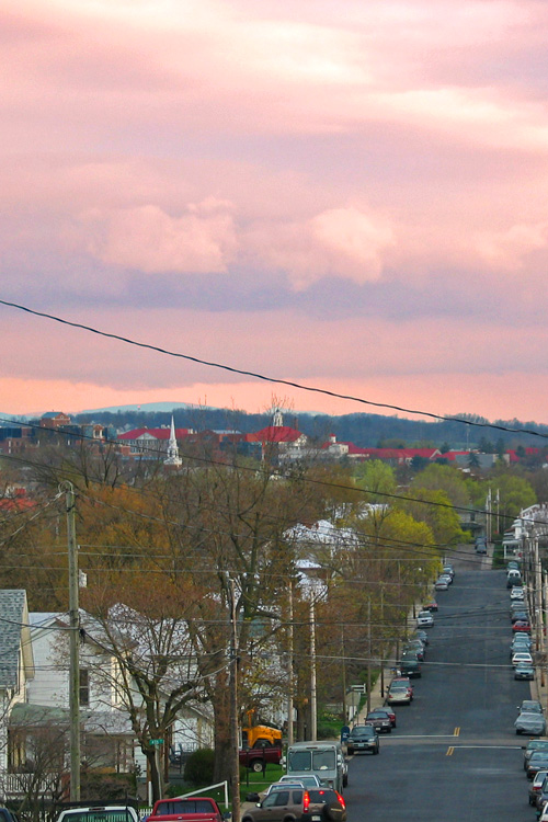 Harrisonburg from Collicello, Virginia, USA