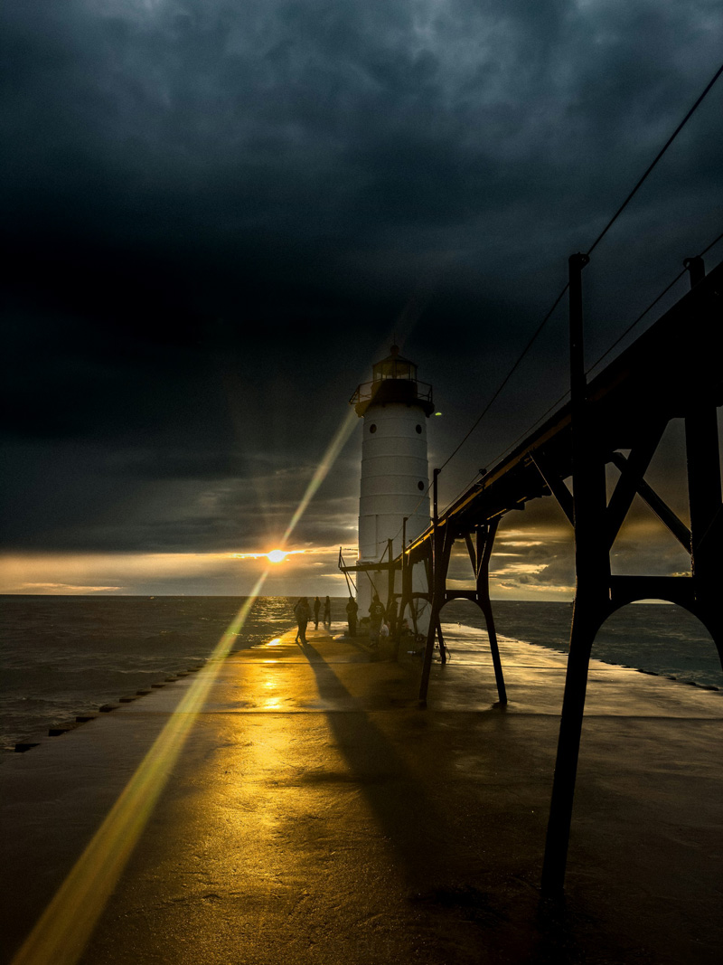 Manistee North Pier Lighthouse, Manistee, MI, USA